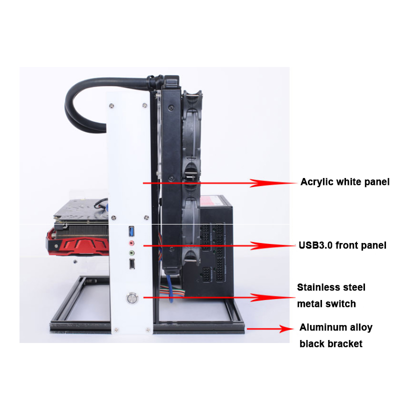 Banco di prova in alluminio co - Aluminum Open Frame Test Bench Water Cooling recensione e prezzo